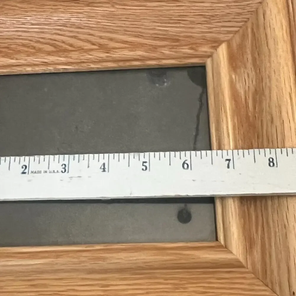 Solid Oak Small Picture Frame Natural Finish Fits 4.5